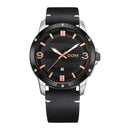 DOM M-1219 Fashion Men Watch Waterproof Luminous Date Display Leather Straps Quartz Watch