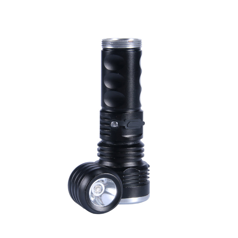SKYWOLFEYE 16340 Battery Flashlight 4 Modes 300 Lumens LED Work Light USB Rechargeable Emergency Lantern UV Violet Light