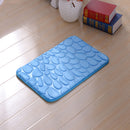 KCASA Colorful 3D Pebbles Bath Rug Natural Absorbent Rubber Bath Floor Mat Rebound