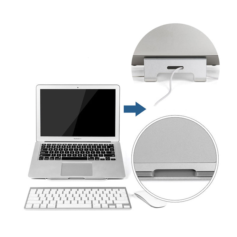 Portable Aluminum Laptop Stand Tablet Holder Heat Dissipation for 11.0-15.6 Inch Laptop Tablet MacBook Air/MacBook Pro for iPad Pro 12.9 Inch