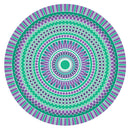 Green Blue Bohemia Mandala Pattern Carpet Soft Round Floor Mat Carpet Kids Play Mat