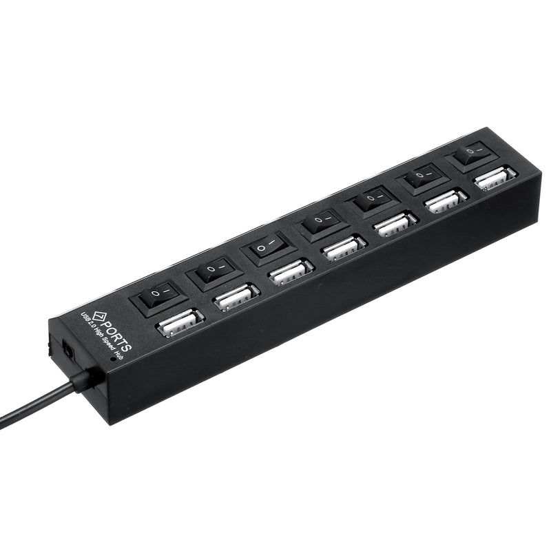 7 Port USB 2.0 HUB Splitter Switch Battery Box For LEGO LED Light Installing