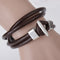 Vintage Leather Bracelet Multi Layer Bracelet For Men Simple Style Bracelet