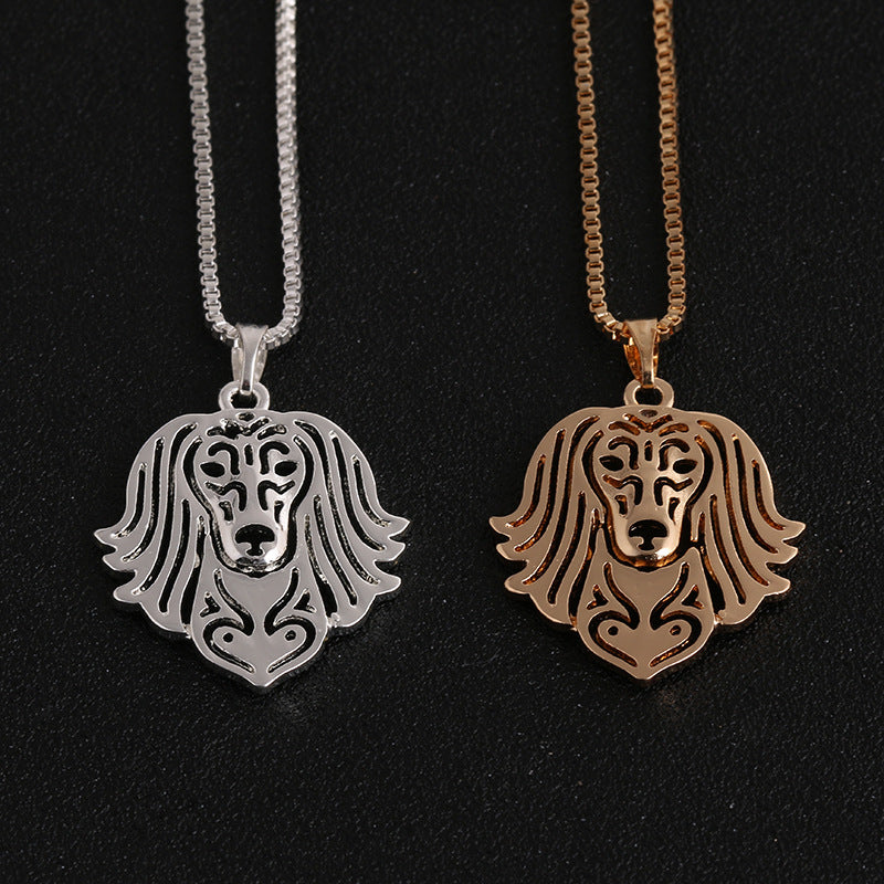 Cute Puppy Dog Shape Pendant Chain Alloy Necklace for Men Women