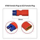 XT60 Male Female to EC3 Male Female Plug T Male to EC3 Female Plug Connector for RC Model