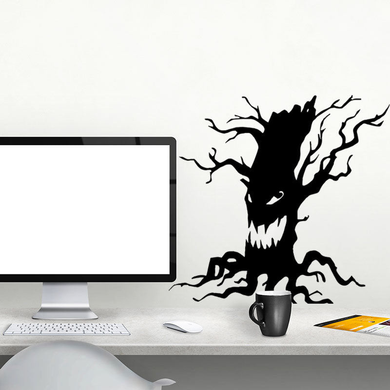 Miico FX3014 Halloween Sticker Cartoon Sticker Ghost Tree Pattern Removable  Wall Stickers