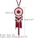 Ethnic Tassels Pendant Long Necklace Dream Net Velvet Chain Charm Necklace Vintage Jewelry for Women