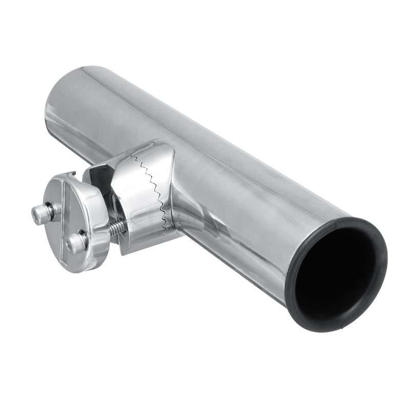 Boat Stainless Steel Fishing Rod Holder Clamp-on For 7/8'''' To 1'''' Rail Mount