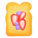 Kiibru Squishy Strawberry Sliced Toast Licensed 14.5cm Slow Rising With Packaging Collection Gift Soft Toy