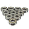 10Pcs Skateboard Groove Roller Blade Ball Bearings Wheels Silver