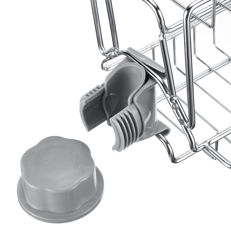 2 Layers Drain Rack Kitchen Sink Faucet Sponge Soap Cloth Storage Drying Holder