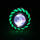 Double Color Round 8000K 30W High/Low Beam LED Headlights For Motorcycle Angel Eyes Devil Eye Light