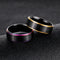 Trendy Black Titanium Steel Simple Style Colorful Plating Men Finger Ring Valentine's Day Gift