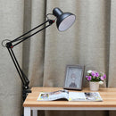 Flexible Swing Arm Clamp Mount Lamp Office Studio Home E27/E26 Table Black Desk Light AC85-265V