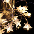 Battery Powered 3M 20LEDs Warm White Star Shaped Fairy String Light for Christmas Patio