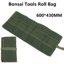 Canvas Bonsai Tool Storage Package Roll Bag Tool Organizer Case 600*430MM Green