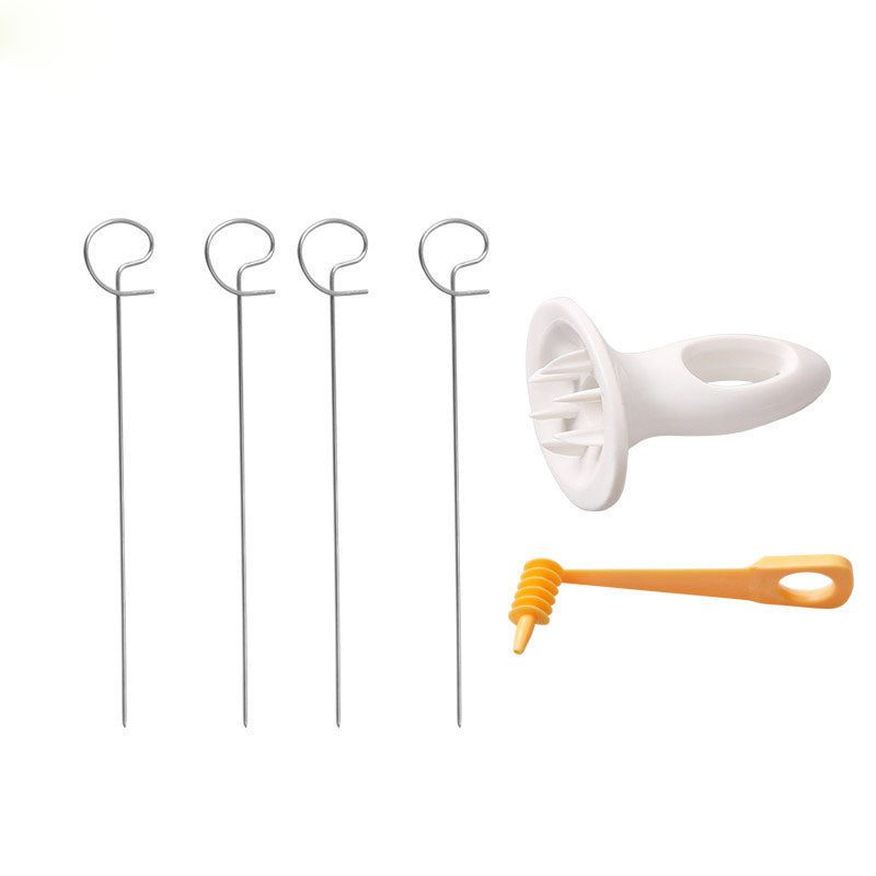 1pc 3 string Rotate Potato Slicer Stainless Steel And Plastic Twisted Potato Slice Cutter Spiral DIY