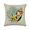Sea Snail Printed Cotton Linen Cushion Cover Concise Beach Style Square Home Decor Sofa Pillow Case