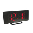 USB Rechargeable Mirror LED Alarm Clock Night Lights Thermometer Digital Clock