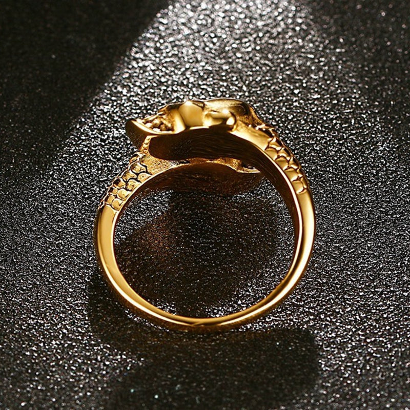 Halloween Cool Stainless Steel Skull Head Ring Punk Men Jewelry Finger Ring for Men