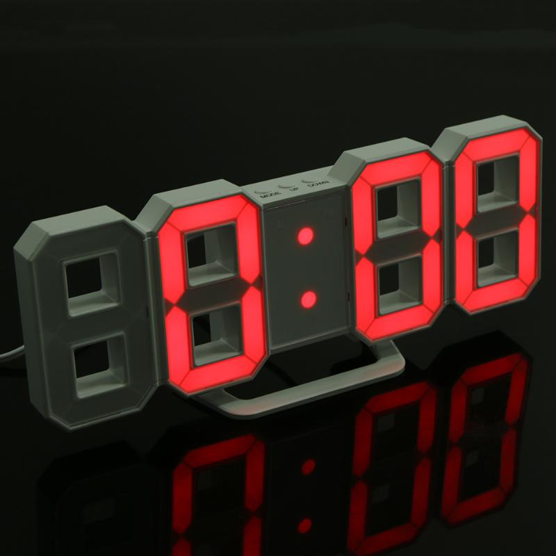 Digital Electronic Desktop Clock LED Clock Alarm Clock 12/24 Hours Display Home Decorations
