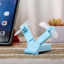 XMUND RL-FN01 5V 1W Mini Folding Double-headed USB Fan Table Desktop Electric Fan 2 Modes Wind Air Cooler Outdoor Travel