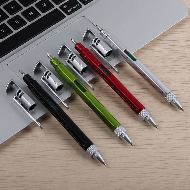 Multifunctional Ballpoint Pen Phone Holder Screwdriver with Ruler School Office Supplies Stationery