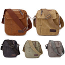 Men Canvas Satchel School Casual Shoulder Messenger Bag Pack Phone Pouch Outdoor Travel Hiking