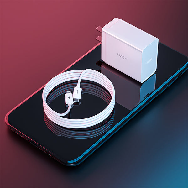 ROCK 18W Type C PD3.0 Fast Charging US Plug USB Charger Adapter For iPhone 8 Plus XS 11 Pro Huawei P30 Pro Mate 30 Xaiomi Mi9 9Pro S10+ Note10