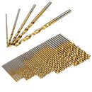 Drillpro 2 SET 1/1.5/2/2.5/3mm HSS Titanium Coated Twist Drill Bits 50PCS/SET High Speed Steel Drill Bits