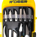 R'DEER RT-M114 14Pcs Multifunction Hand Graver Chisel Hobby Craft Wood Carving Tool Set