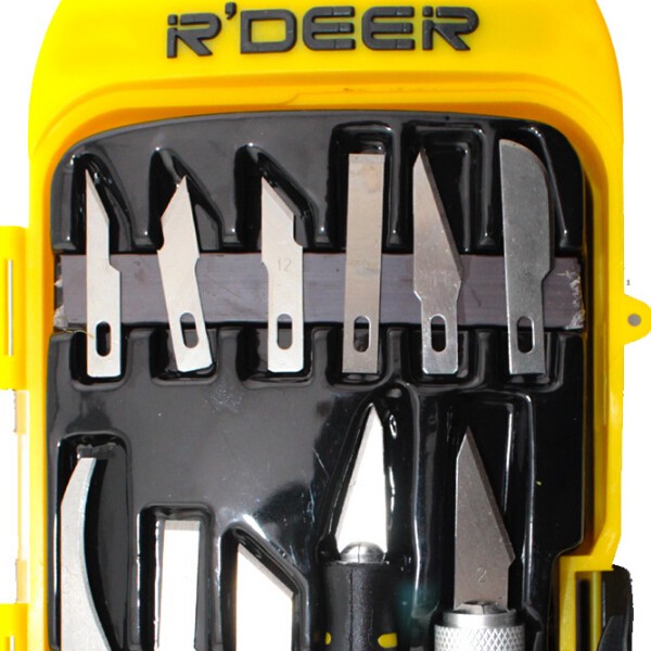 R'DEER RT-M114 14Pcs Multifunction Hand Graver Chisel Hobby Craft Wood Carving Tool Set