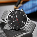 CURREN 8238 Men Watch Luxury Ultralight Simple Roman Numerals Dial Quartz Wrist Watch