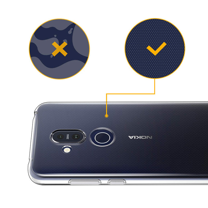 BAKEEY Transparent Ultra-thin Shockproof Soft TPU Protective Case for NOKIA X7 / NOKIA 8.1