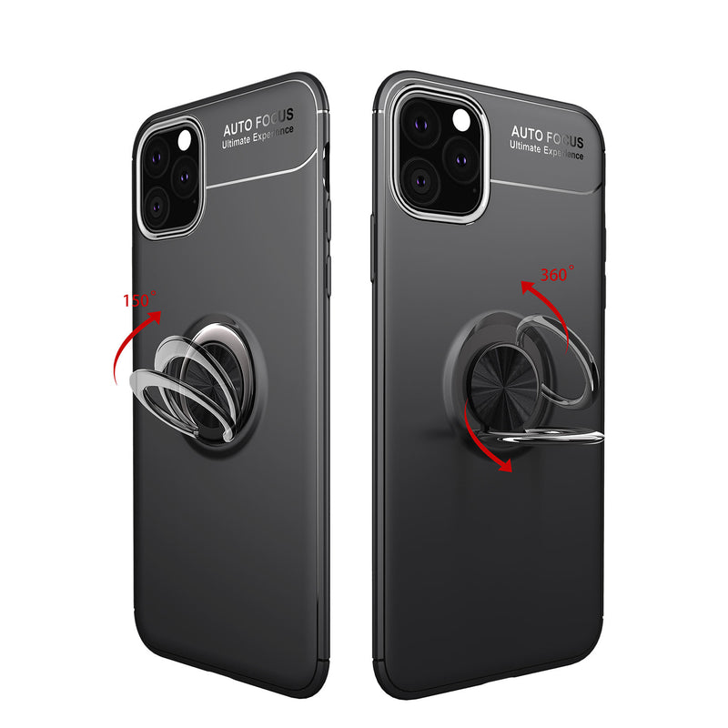 Bakeey 360 Rotating Magnetic Ring Holder Soft Silicone Shockproof Protective Case for iPhone 11 Pro Max 6.5 inch