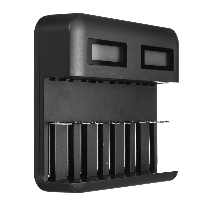 8 Slots Intelligent LCD Display USB Battery Charger for AA AAA C D Size Battery