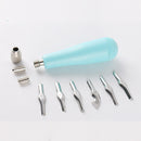 Stainless Steel Wood Carving Knife Paper Carving Chisel Hand Tools Handle + 6 Cutter Heads