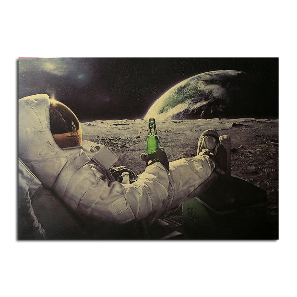 Astronauts and Cola Poster Kraft Paper Wall Poster DIY Wall Art 21 inch X 14 inch