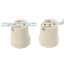 E27 Ceramic Lamp Holder Socket Fittings Screw Bulb Adapter Straight Elbow Shape