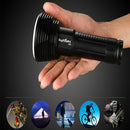 SupFire D10 XML2 1100Lumens Dual Lamp Dual Switch 5Modes USB Rechargeable LED Flashlight 18650/26650 Flashlight with Tail Magnet