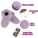 NEW Winter USB Warmer Foot Shoes Plush Warm Electric Slippers Feet Heat Washable Home Shoes