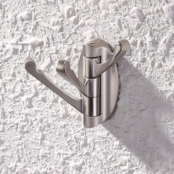 Honana Multipurpose Heavy Duty Solid MetaWall Mount Triple Swing Arms Hanging Home Hooks