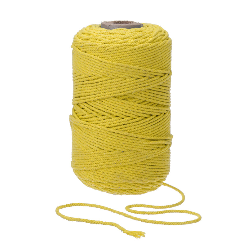 200M 3mm 100% Natural Cotton Twisted Cord Crafts DIY Macrame String Decorations