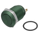 Excellway 5A/16V 12mm 2Pin Button Switch Stainless Steel Momentary Push Button Switch Flat Top 5 Color