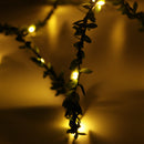 2M 20LEDs Wam White Leaf Garland Copper Fairy String Holiday Light for Christmas Party Decor DC3V