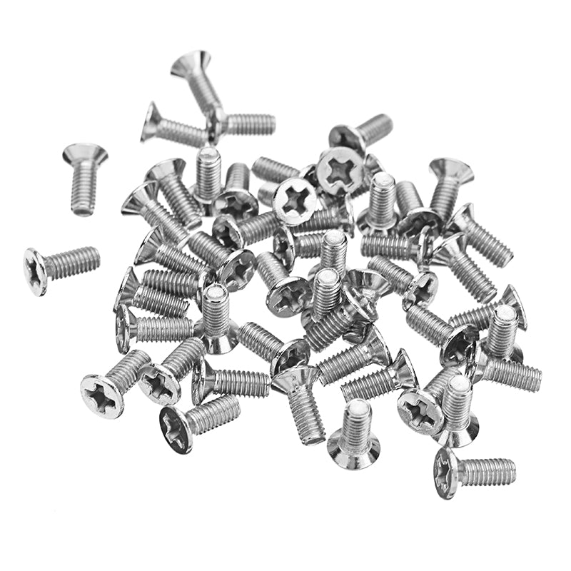 Suleve M3SP1 50Pcs M3 Stainless Steel Phillips Flat Head Countersunk Machine Screw 4-12mm Length