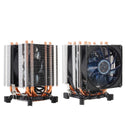 3Pin Six Copper Heat Pipes Blue Backlit CPU Cooling Fan for  Intel 775 1150 1151 AMD