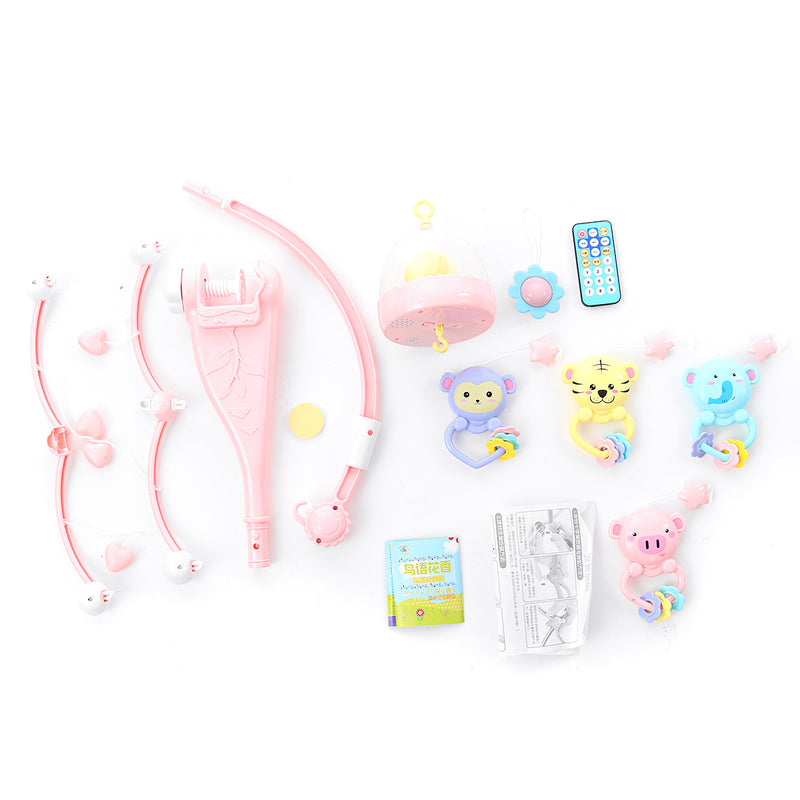 Baby Crib Mobile Bed Bell Hanging Holder Music Box Arch Night Light Newborn Toys