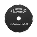 7pcs Black HSS Saw Blades Cutting Discs Mandrel Cutter Rotary Tool