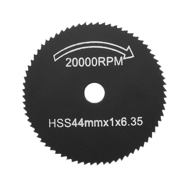 7pcs Black HSS Saw Blades Cutting Discs Mandrel Cutter Rotary Tool